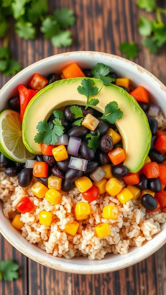 Black Bean and Rice Burrito Bowls