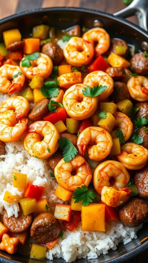 Cajun Shrimp and Sausage Skillet  