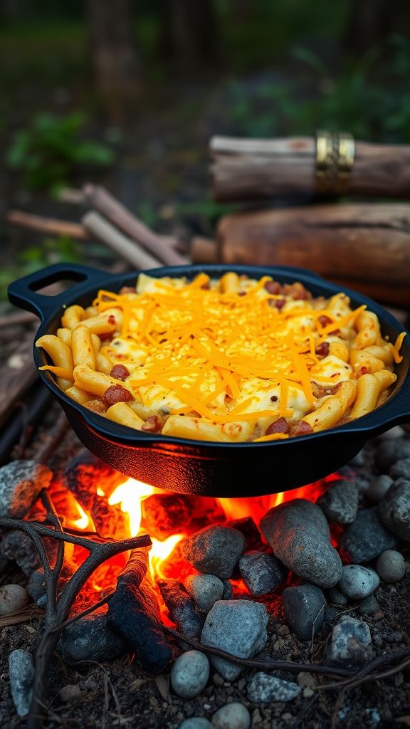 Campfire Chili Mac and Cheese Bake