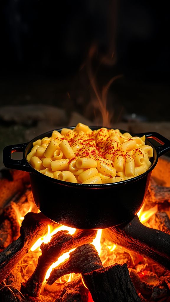 Campfire Dutch Oven Mac and Cheese  