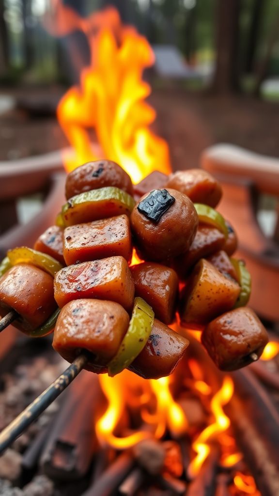 Campfire Spiced Sausage Skewers