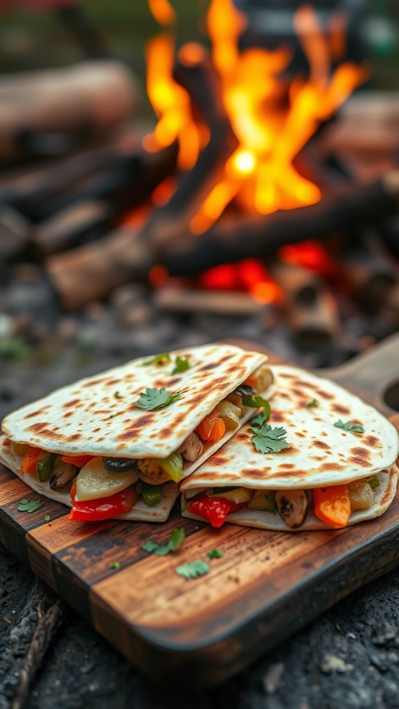 Campfire Veggie Quesadillas  