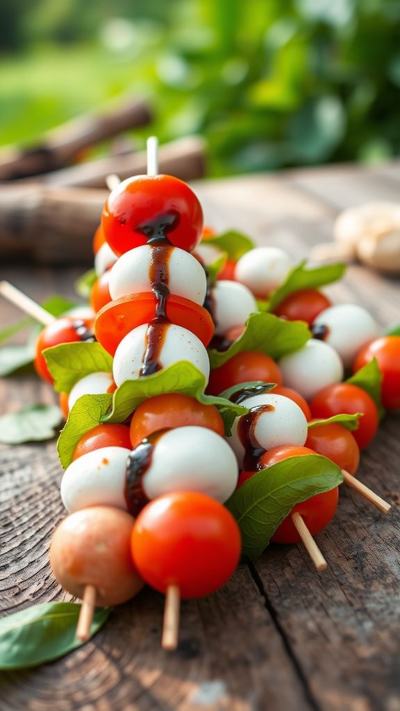 Camping Caprese Skewers  