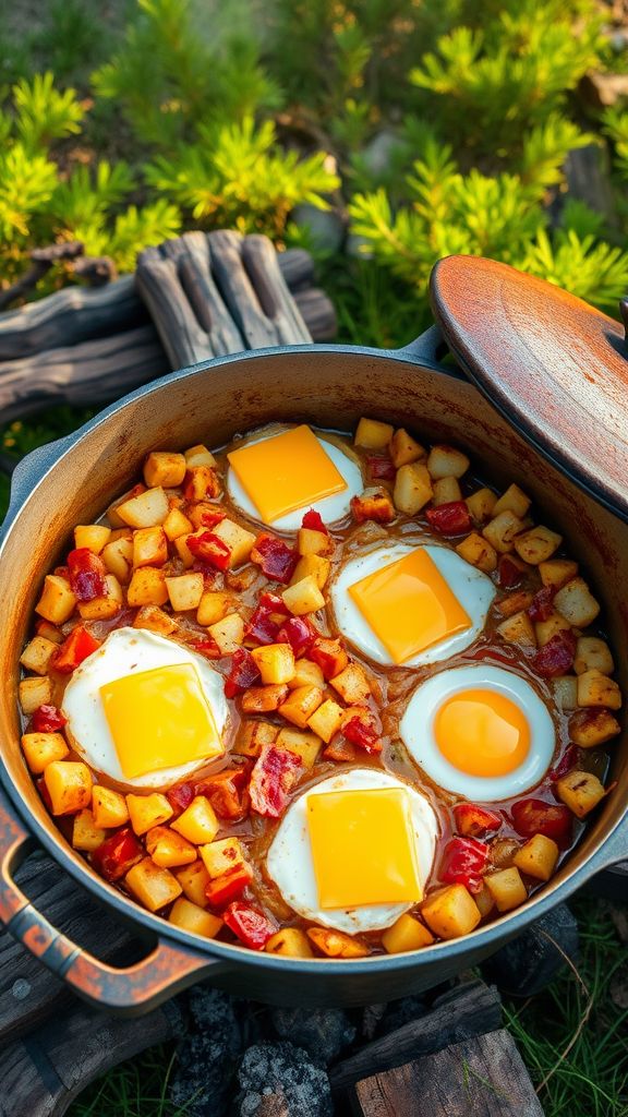 Camping Dutch Oven Breakfast Skillet  