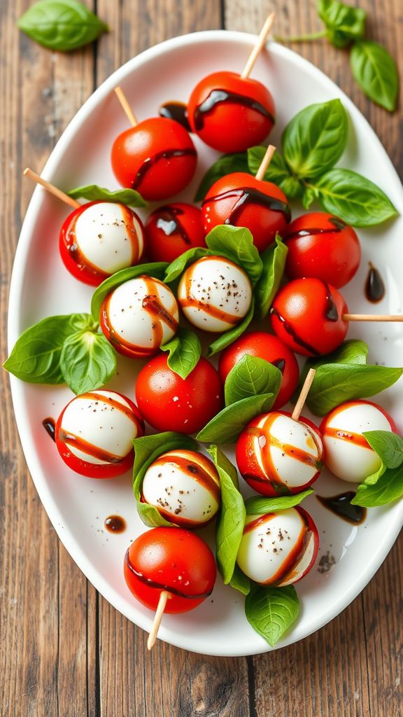 Caprese Salad Bites with Vegan Mozzarella  