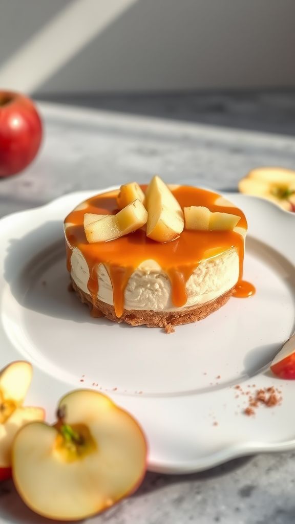 Caramel Apple Vegan Cheesecake