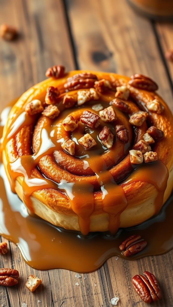 Caramel Pecan Cinnamon Roll Dream