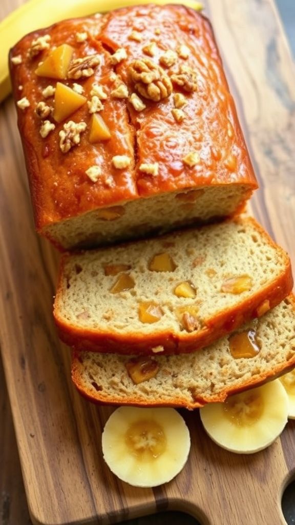 Caramelized Pineapple Banana Bread  