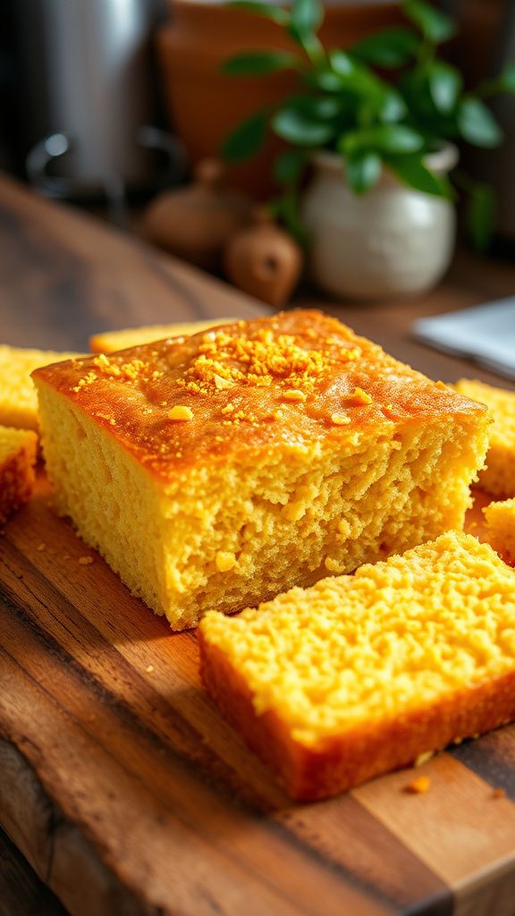 Cheesy Vegan Cornbread with Nutritional Yeast