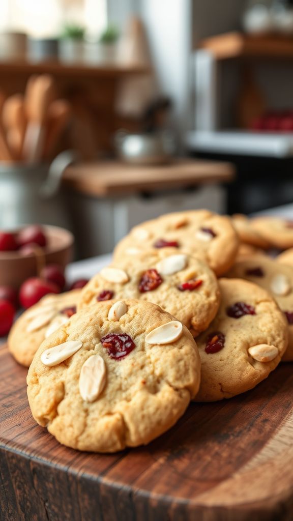 Cherry Almond Vegan Shortbread