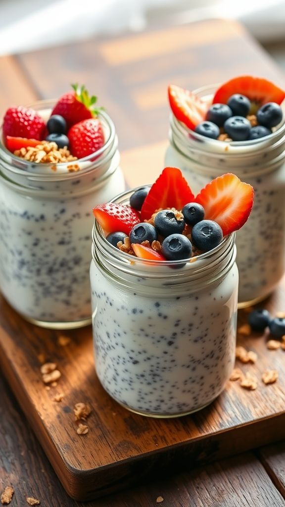 Chia Seed Pudding Jars  