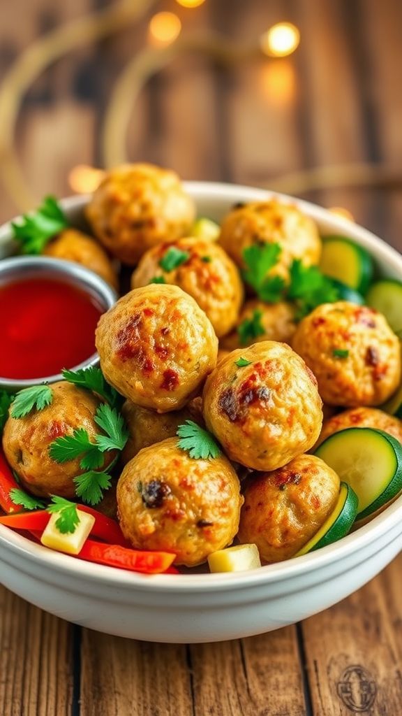 Chicken and Veggie Mini Meatballs