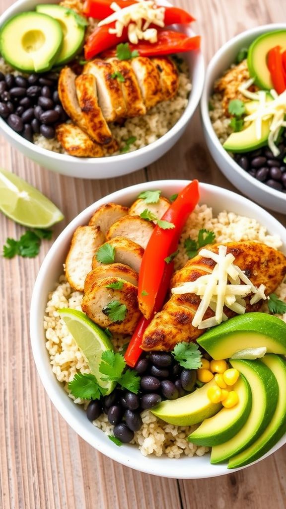 Chicken Fajita Meal Prep Bowls