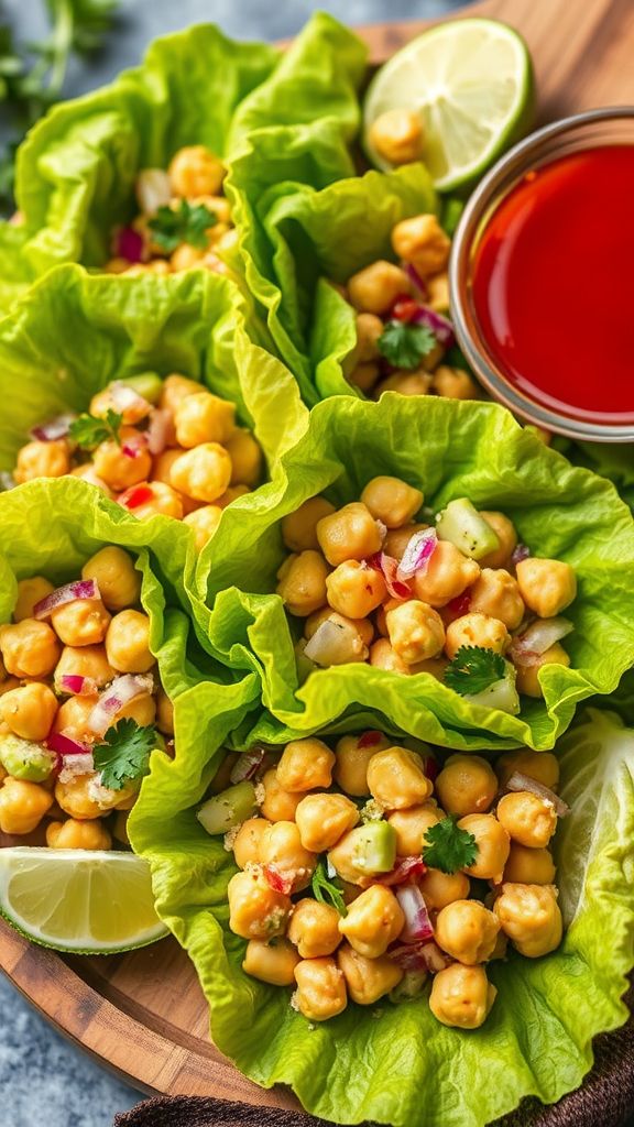 Chickpea and Avocado Salad Wraps  