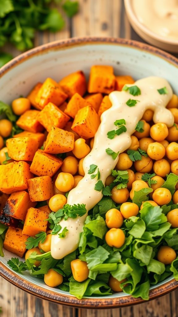 Chickpea and Sweet Potato Buddha Bowl  