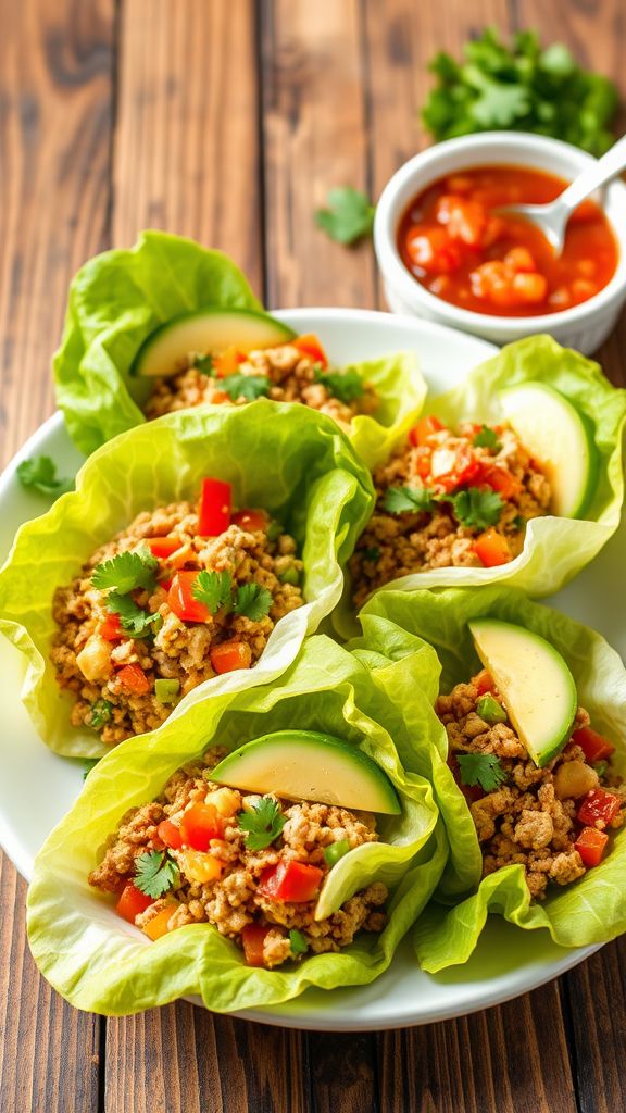 Chili-Lime Ground Turkey Lettuce Wraps  