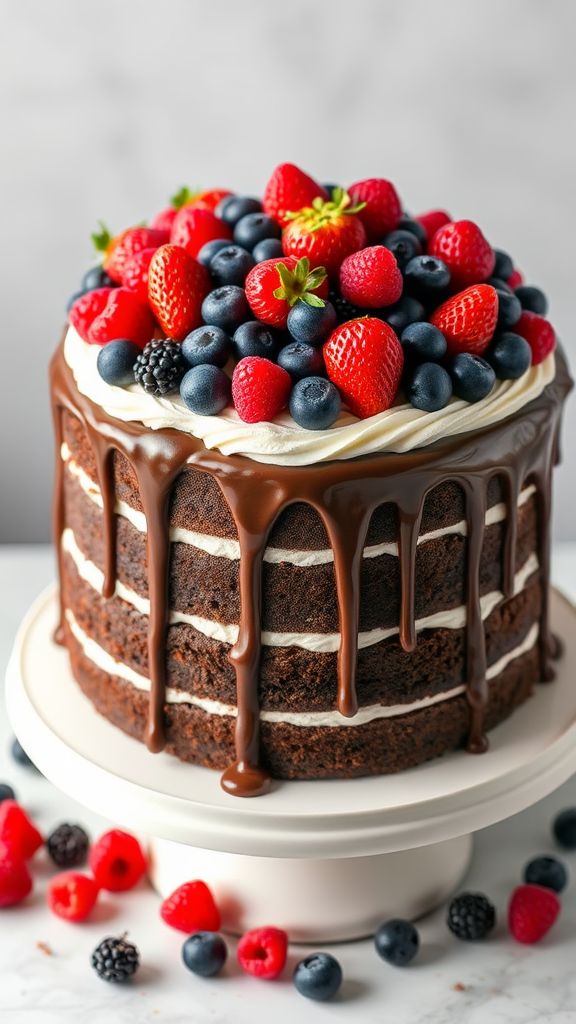 Choco-Berry Celebration Cake