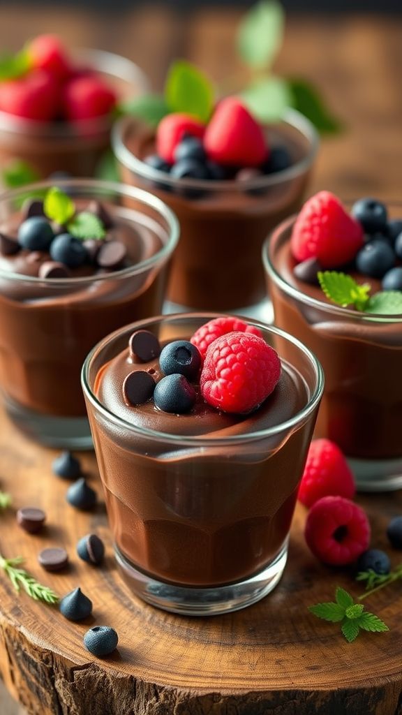 Chocolate Avocado Mousse Cups  