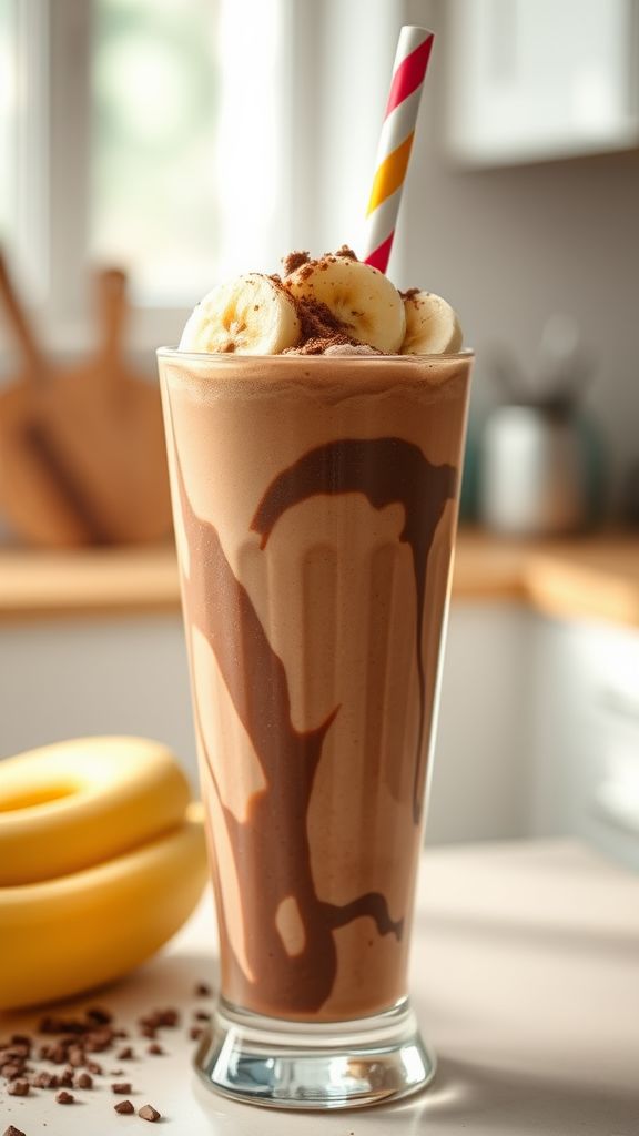 Chocolate Banana Protein Smoothie 