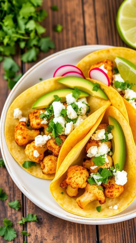 Cilantro-Lime Cauliflower Tacos