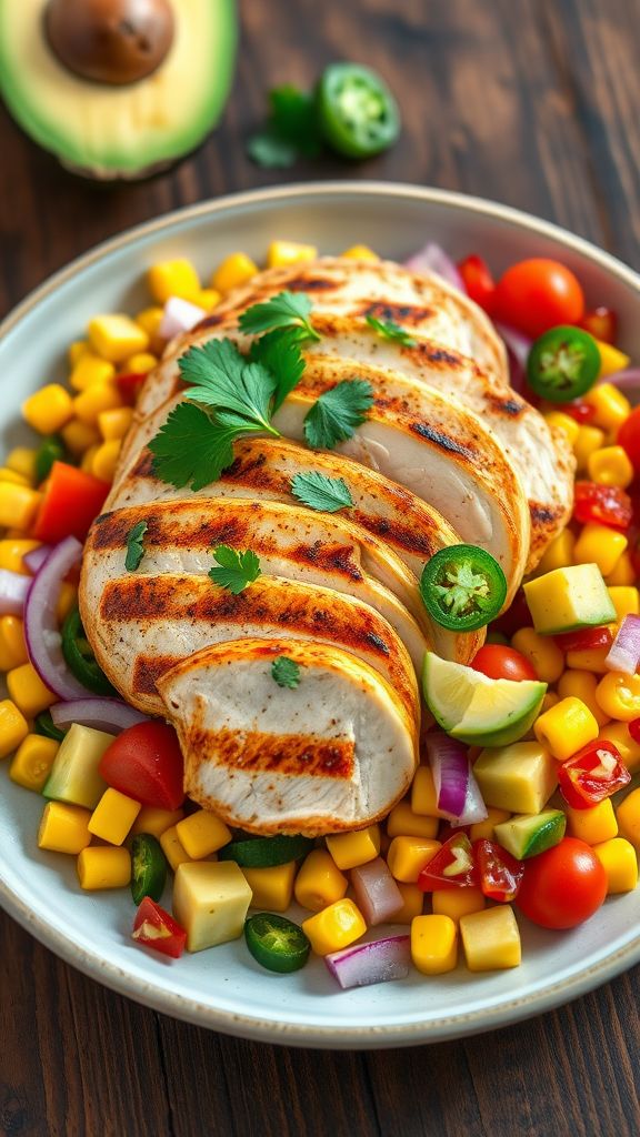 Cilantro Lime Chicken with Corn Salsa  