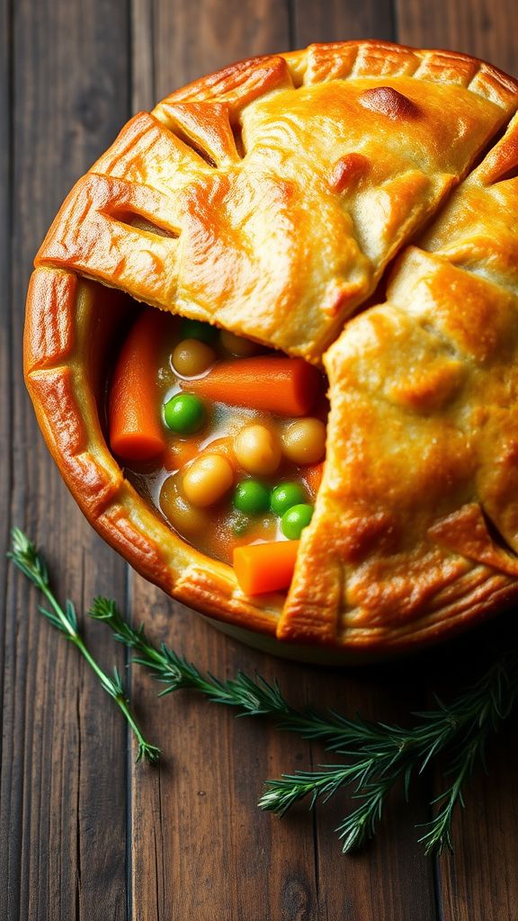 Classic Chickpea and Carrot Pot Pie  