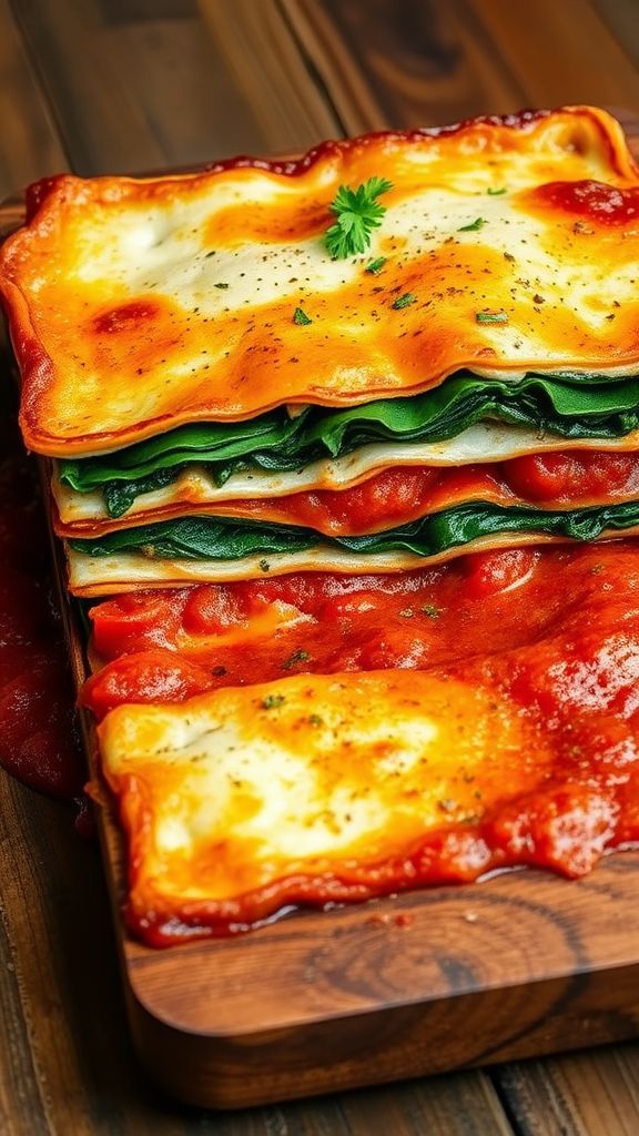 Classic Vegan Spinach and Ricotta Lasagna  