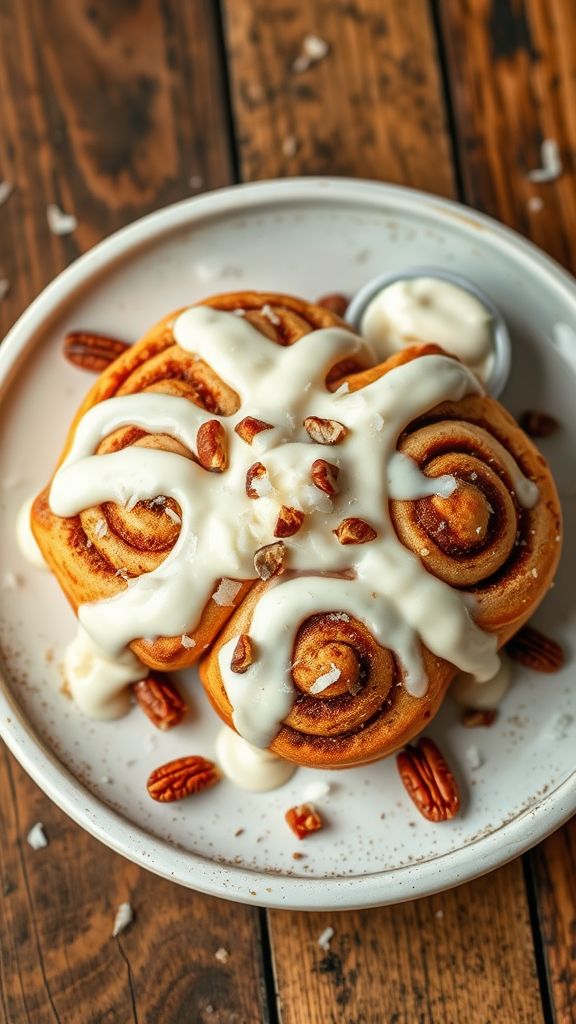 Coconut Cream Vegan Cinnamon Roll Surprise