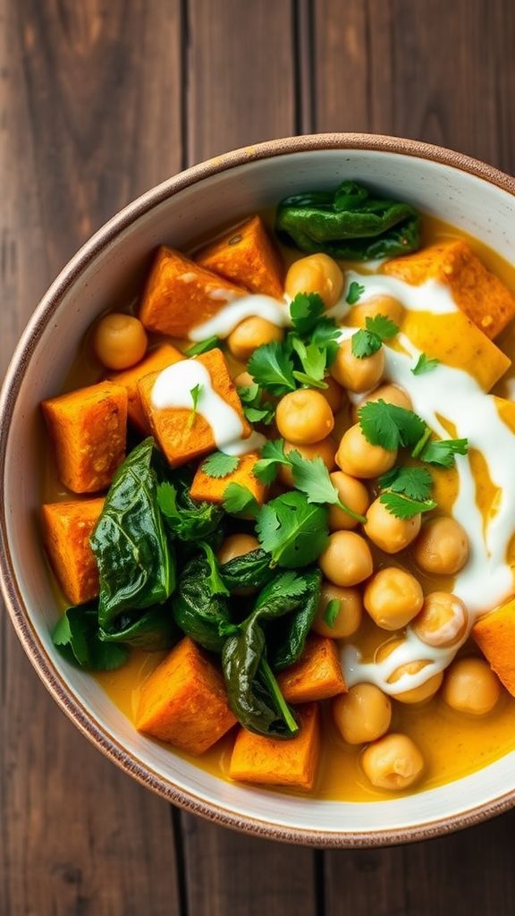 Coconut Curry Sweet Potato Bowls  