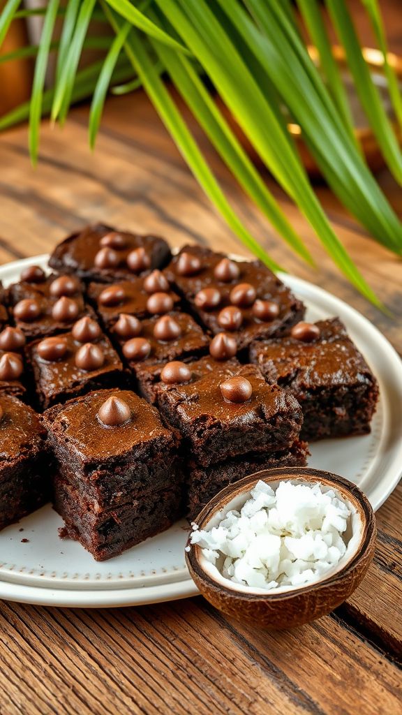 Coconut Oil Delight Brownies