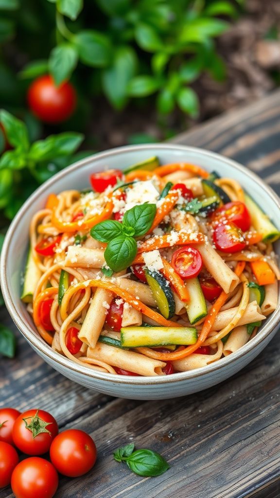 Colorful Garden Veggie Pasta Medley