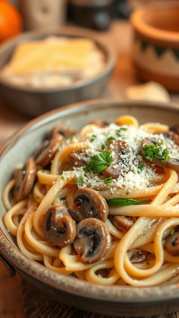 Comforting One-Pot Creamy Mushroom Pasta