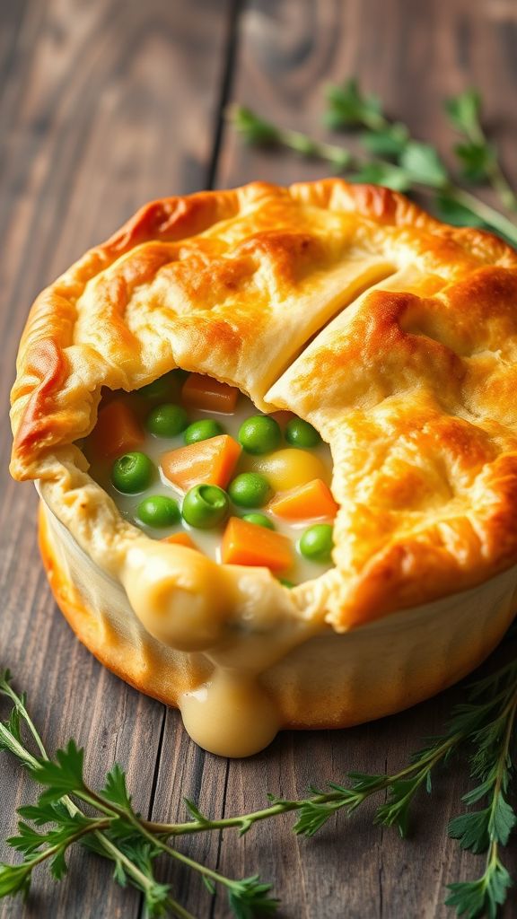 Comforting Vegetable Pot Pie Delight  