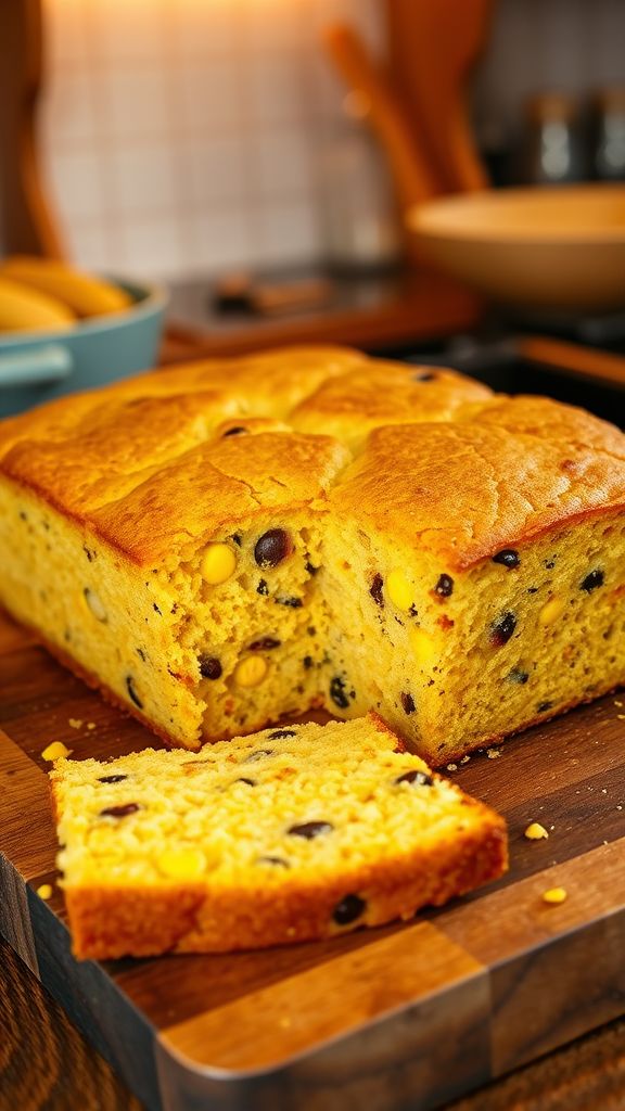 Corn and Black Bean Vegan Cornbread