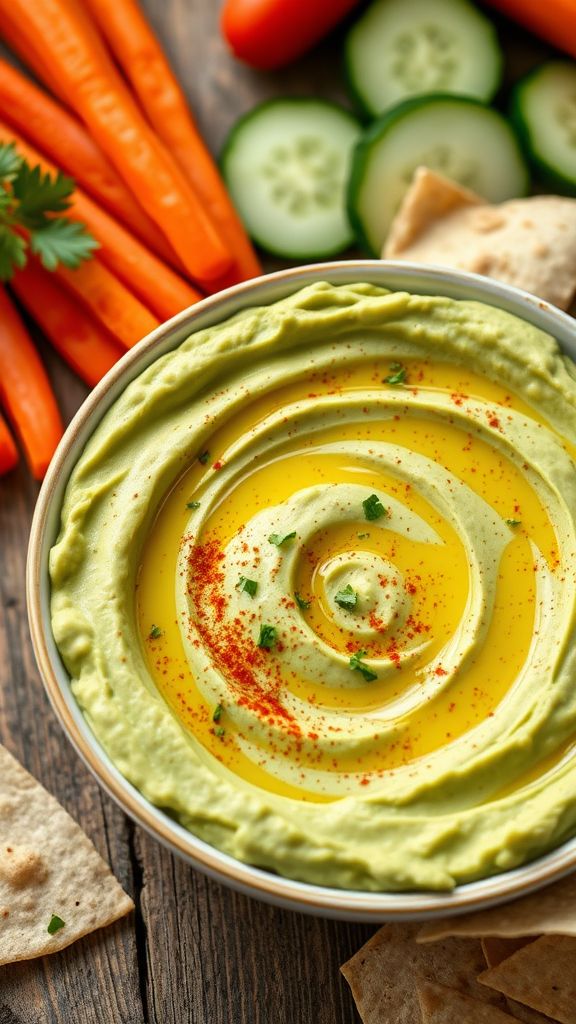 Creamy Avocado and White Bean Hummus  