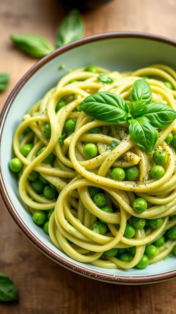 Creamy Avocado Pea Pasta  