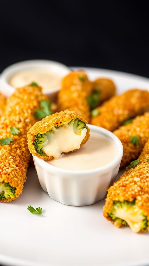 Creamy Broccoli and Cheese Sticks