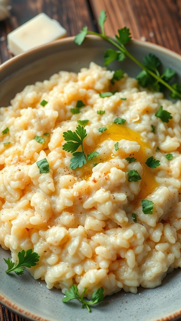 Creamy Garlic Parmesan Risotto  