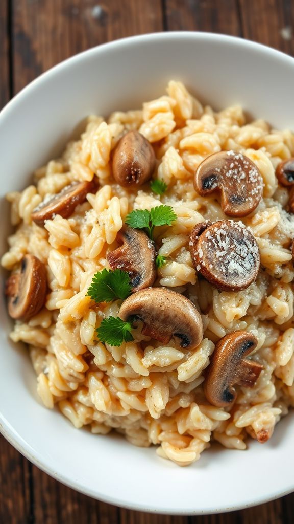 Creamy Mushroom and Chicken Risotto