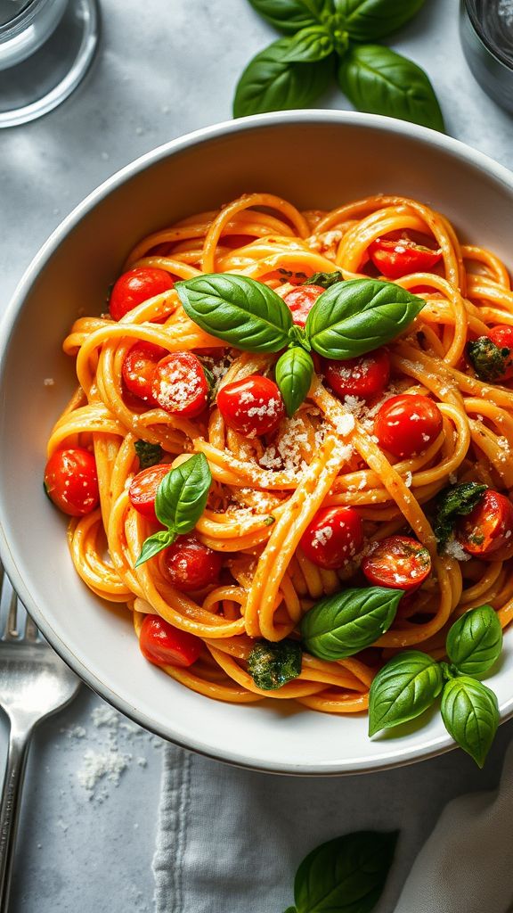 Creamy Tomato Basil Pasta  