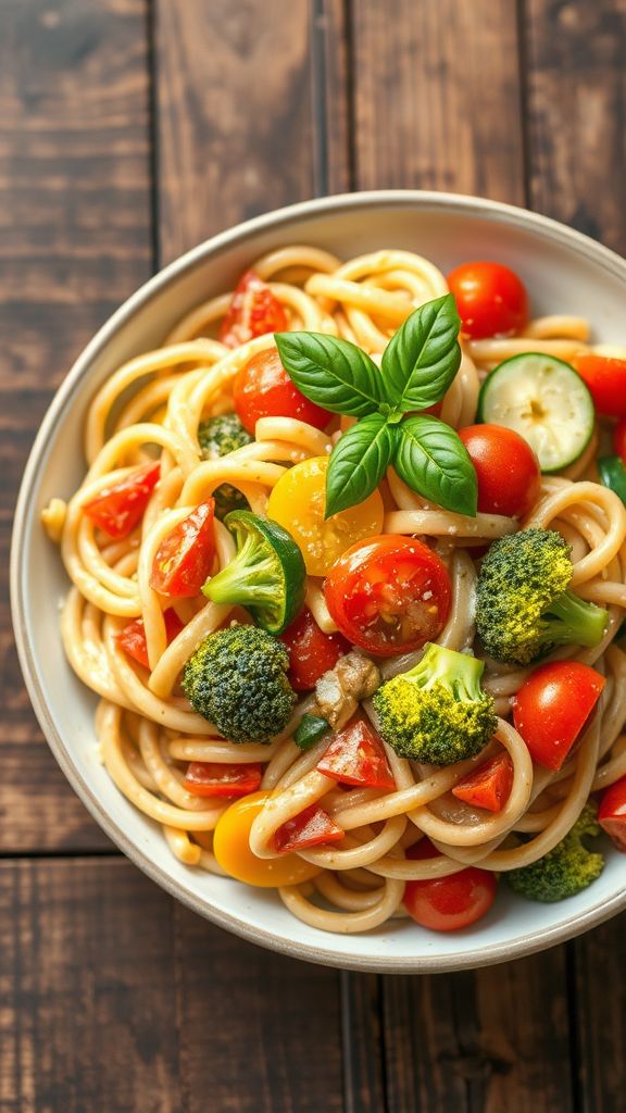 Creamy Vegan Pasta Primavera