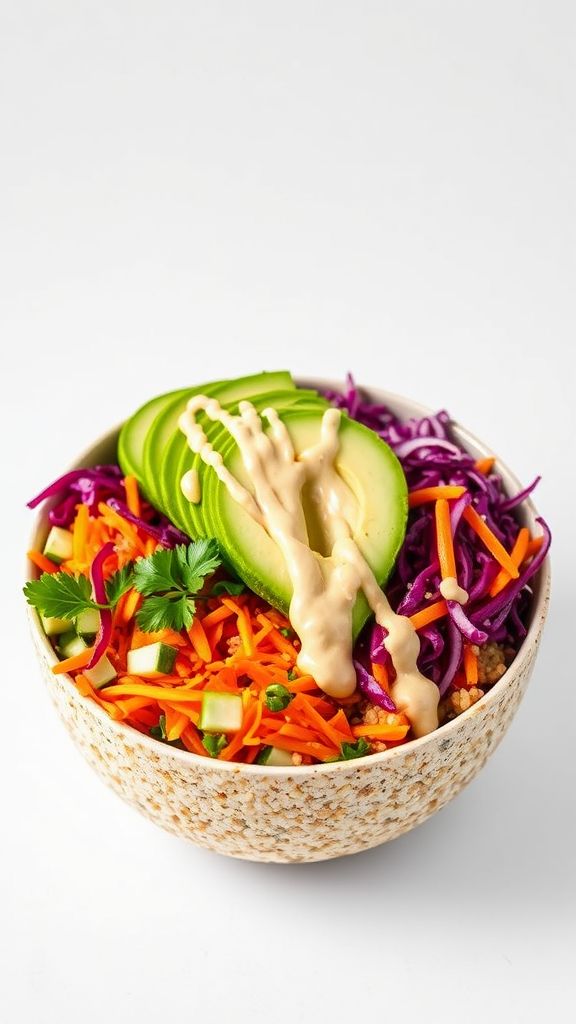 Crunchy Buddha Bowl with Tahini Dressing