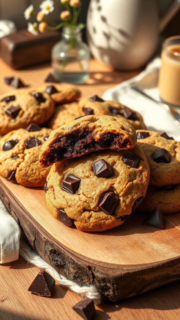 Dark Chocolate Chunk Vegan Cookies  