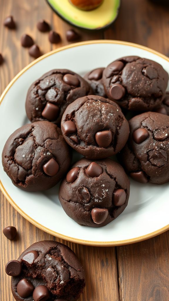 Decadent Dark Chocolate Avocado Cookies