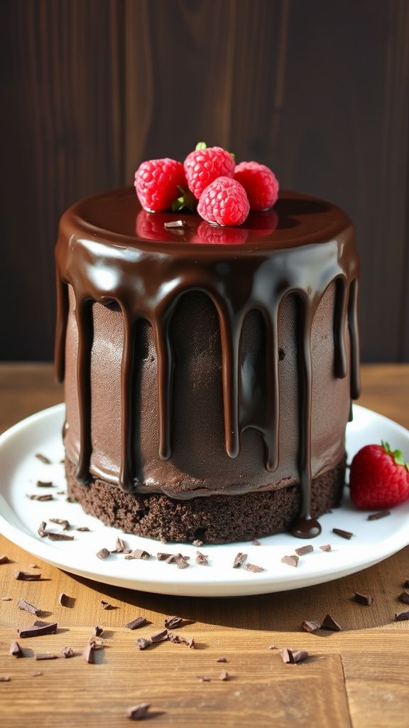 Decadent Dark Chocolate Ganache Cake