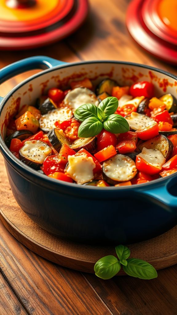 Delicious Dutch Oven Ratatouille Casserole  