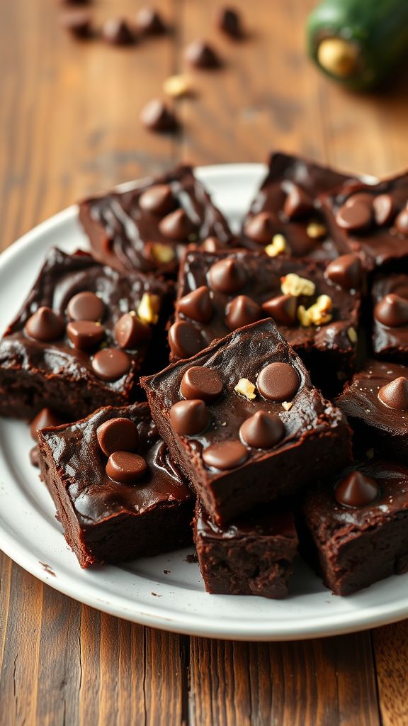 Double Chocolate Zucchini Brownies