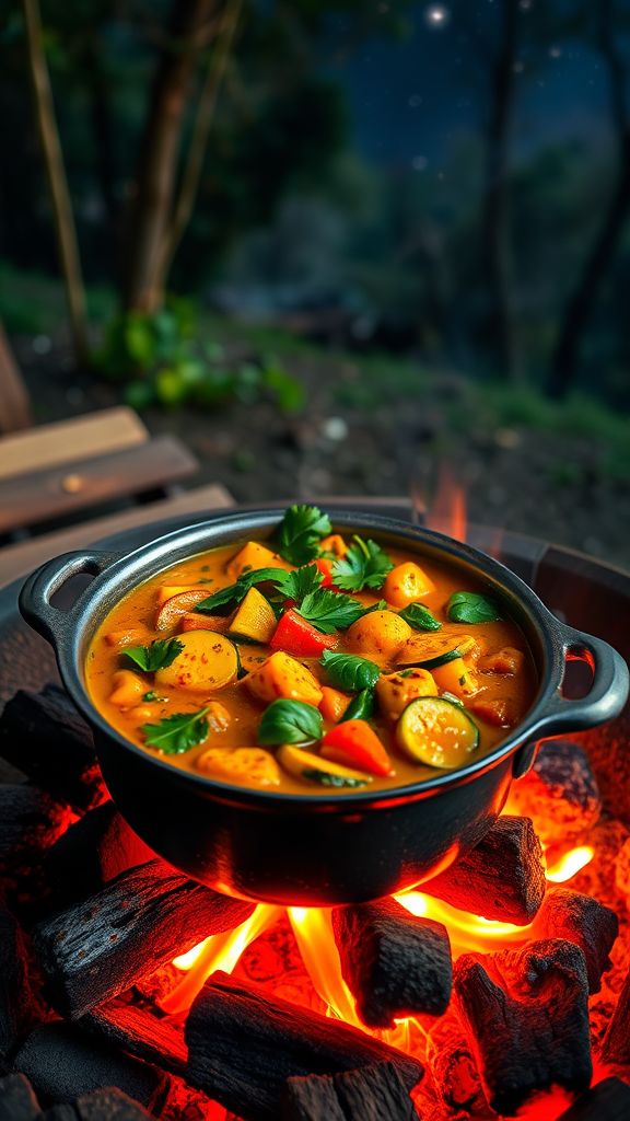 Easy Campfire Vegetable Curry