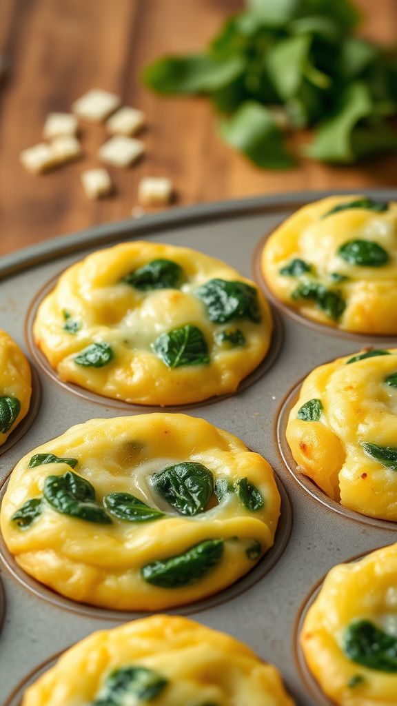 Egg Muffins with Spinach and Cheese