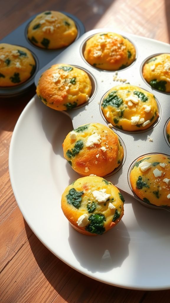 Egg Muffins with Spinach and Feta